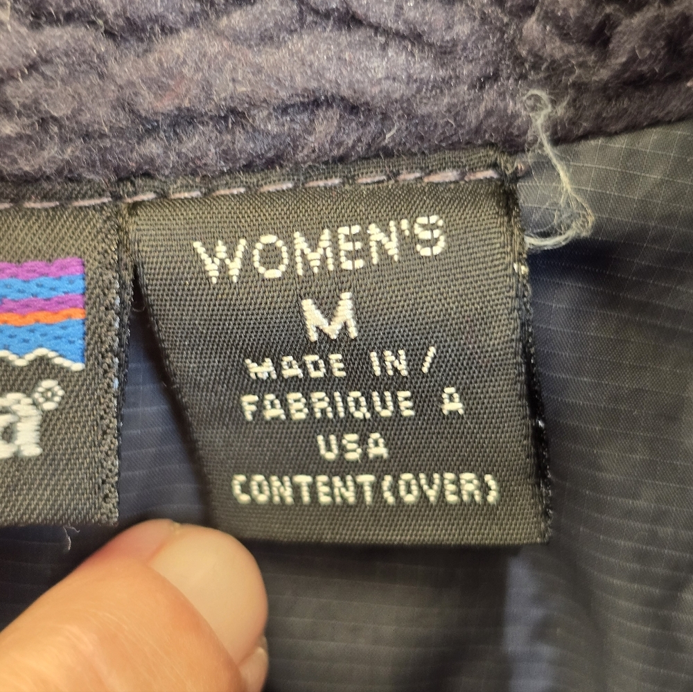 Vintage Patagonia Women's Bernese Mountain Fleece Quilted Jacket Sz Med 27440 - Picture 4 of 10